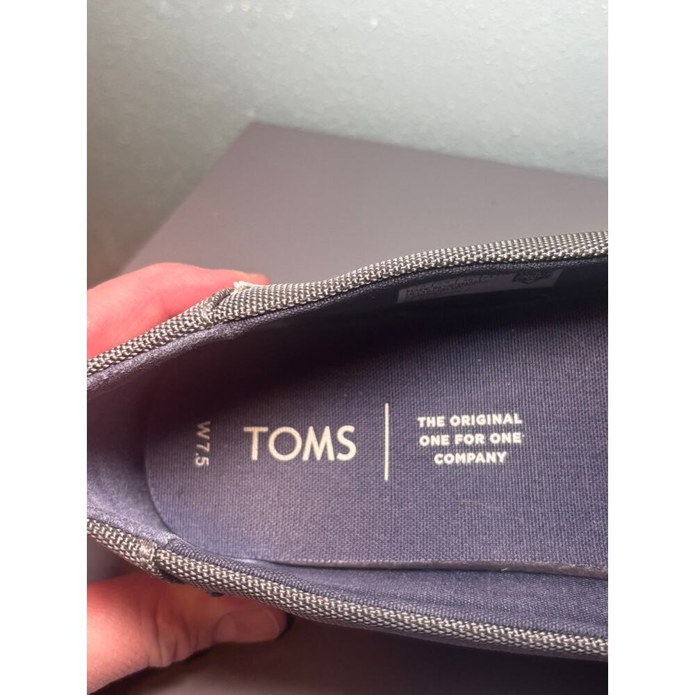 Toms‎ Women's Parker Slip On Sneaker Shoe Woven Fabric Dust Gray Size 7.5 - Picture 6 of 7